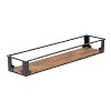 Honey-Can-Do Metal and Wood Wall Shelves: Rustic Floating Shelves, Decorative Steel Frame, 2-Tier, 10lb Capacity, Brown - 3 of 4