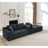 Dolonm 103.2 in. Corduroy L-Shaped Cloud Sectional 4-Seater Sofa Deep Seat Couch No Assembly - 3 of 4