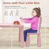 Costzon Kids Table and Chair Set, 3-Piece Plastic Activity Table for Toddlers, Reading, Drawing, Arts & Crafts, Easy-Clean Playroom Furniture (Pink) - 3 of 4