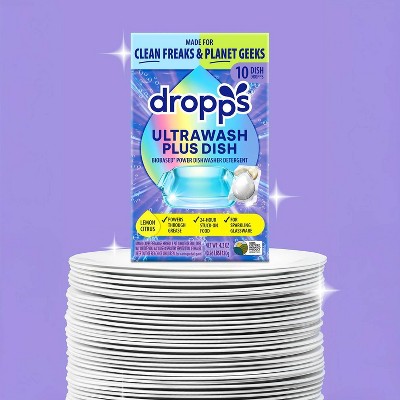 Dropps Lemon Citrus UltraWash Plus Biobased Dishwasher Detergent Pods - 10ct