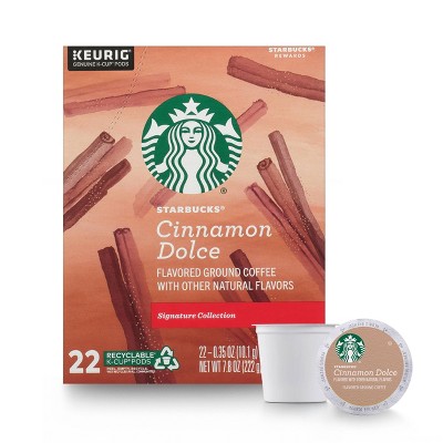 Starbucks Flavored Coffee K-Cup Coffee Pods — Cinnamon Dolce Medium Roast for Keurig Brewers — 1 box (22 pods)
