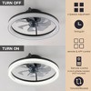Rennnsan Eorlith 19"W Wheel Classic LED Dimmable Flush Mount Ceiling Fan in Black - 4 of 4