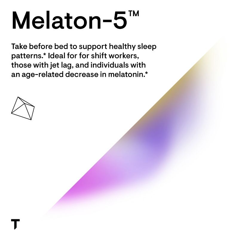 Thorne Melaton-5 - 5mg Melatonin - Supports Circadian Rhythms, Restful Sleep, and Relaxation - Gluten-Free, Soy-Free,Dairy-Free - 60 Capsules, 4 of 8