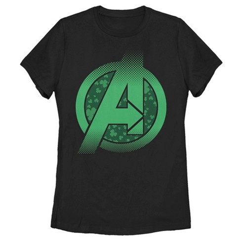 Women's Marvel St. Patrick's Day Avengers' Logo T-shirt - Black ...