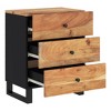 vidaXL Bedside Cabinet 19.7 in.x13 in.x24.4 in. Solid Wood Acacia&Engineered Wood - 4 of 4