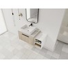 Vynxaria 42 in. Single Modern White Oak Plywood Bath Vanity with White Flat Stone Counter KD-PACKING Ready to Assemble - 2 of 4