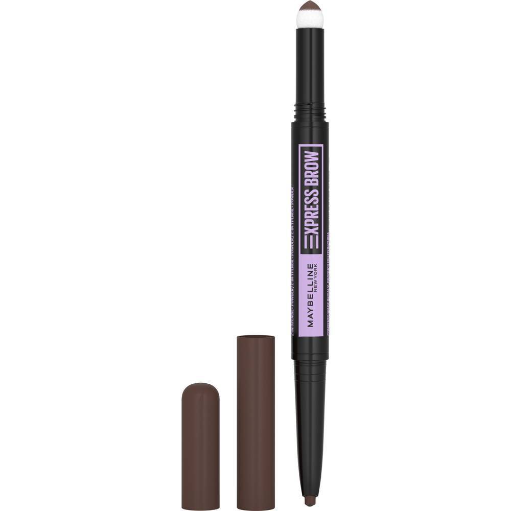 Photos - Other Cosmetics Maybelline MaybellineExpress 2-In-1 Pencil and Powder Eyebrow Makeup - Deep Brown - 0 
