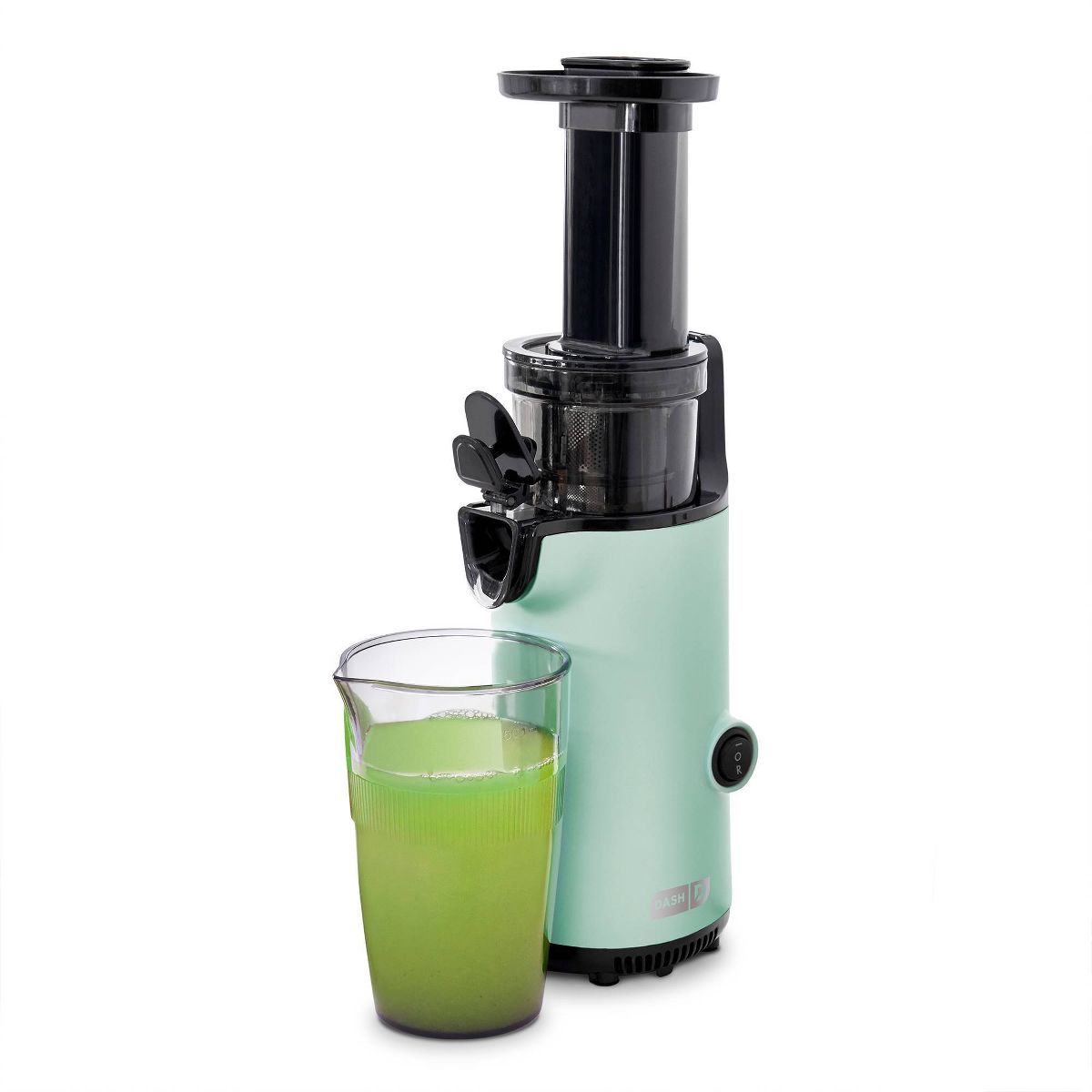 Dash Compact Cold Press Power Juicer - Aqua: Slow Juice Maker, Stainless Steel, 130W, 16oz Capacity, Hand Wash - thumbnail 2