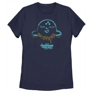 Women's Guardians of the Galaxy Holiday Special Alien Writing T-Shirt - 1 of 4