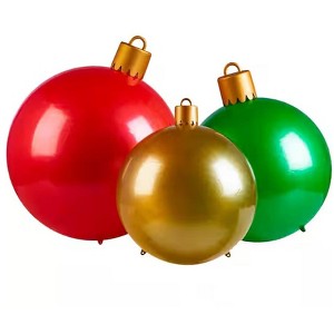Gemmy 3-Piece Jumbo Inflatable Ornament Set 30", 24" & 18" Holiday Inflatable - 1 of 3