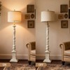 GTCLIGHTING Floor Lamps for Living Room,65" Resin Farmhouse Standing Lamp Reading Light with Linen Shade for Bedroom Office Corner - 2 of 4