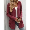 Coolmee Womens Long Sleeve Lightweight Open Front V-Neck Casual Cardigan Sweaters Outerwear with Pockets - 2 of 4