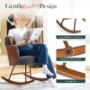 Adult Rocking Chair for Nursery,Bentwood Frame and Teddy Upholstered Rocker - 3 of 4