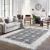 Vintage Area Rug - Machine Washable Non Slip Low Pile Boho Distressed Carpet with Border for Living Room Bedroom Kitchen,  Multi-Color & Size - 2 of 4