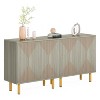 Hommoo Modern Sideboard Buffet, 59" Wood Storage Cabinet with Doors - 3 of 4