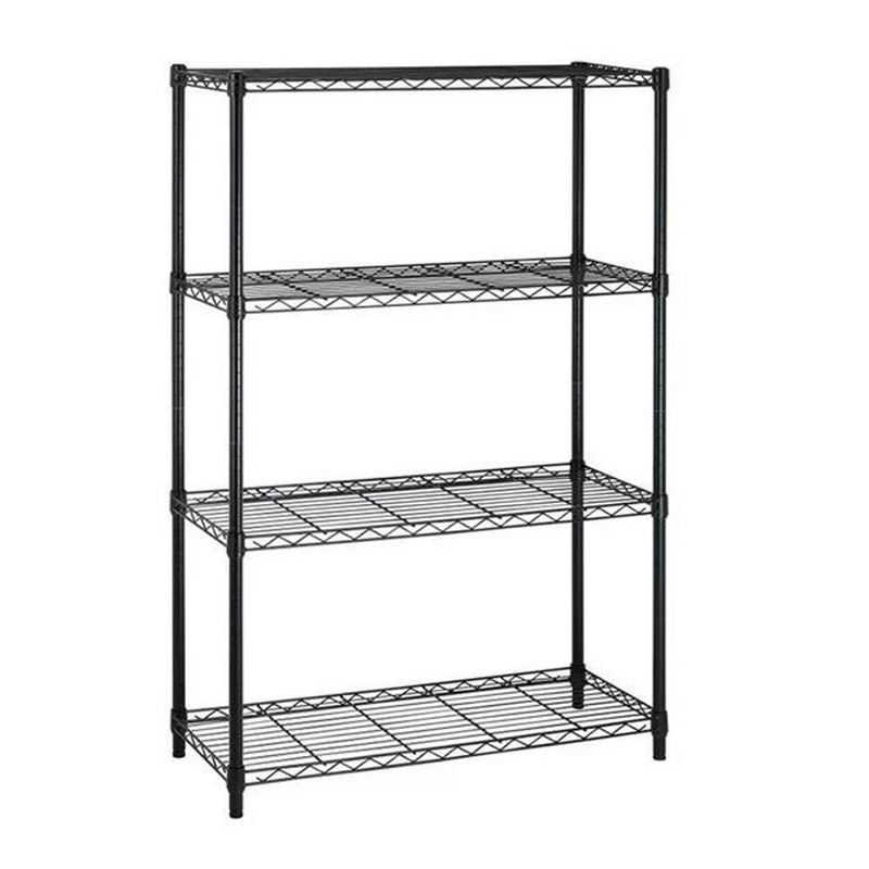 SKONYON 4 Shelf Wire Shelving Black Storage Shelf, 1000Lbs Capacity, 1 of 8