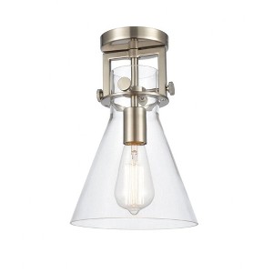 Newton Cone - 1 Light Flush Mount In Industrial Style-12 Inches Tall and 8 Inches Wide - 1 of 1