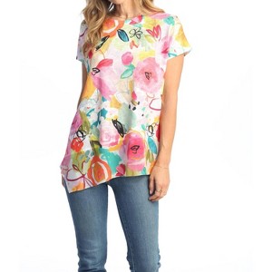 Women's Knit Asymmetric Top - Jess & Jane - 1 of 3