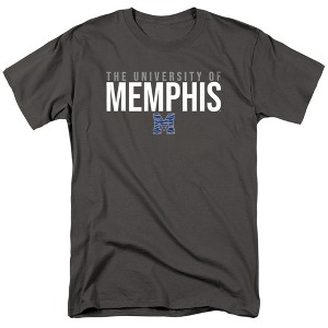 University of Memphis Official Stacked Adult T Shirt, Black - 1 of 4