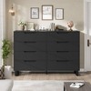 Dresser, Freestanding Horizontal Drawer with Storage, Wooden Closet Chest Storage - 3 of 4