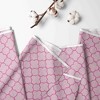 Bacati - Pink Quatrofoile Printed 100 percent Cotton Universal Baby US Standard Crib or Toddler Bed Fitted Sheet - 2 of 4