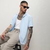 Campus Sutra Men Men's Light Blue Self-Design Block Shirt - 2 of 3