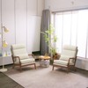 KTMBDW Accent Chair Mid-Century Modern Chair with Pillow Upholstered Lounge Arm Chair with Solid Wood Frame & Soft Cushion for Living Room, Bedroom - 3 of 4