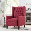 CAVINAS 27.16" Wide Manual Wing Chair Recliner, Modern Recliner Chair, Glider Chair with Tufted Backrest, Wingback Chair with Nailhead Trim - 2 of 4