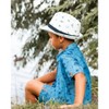 Deux par Deux Boy Printed Chambray Short Pale Blue and Navy - 4 of 4