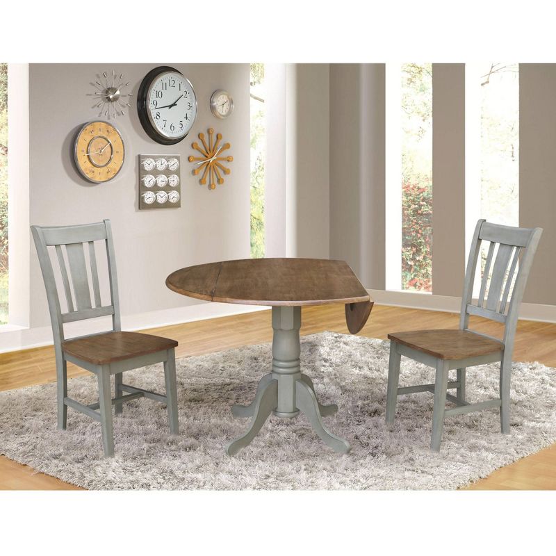 42" Mase Dual Drop Leaf Table with 2 San Remo Side Chairs - International Concepts, 4 of 9