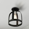 Livex Lighting Stoneridge 1 - Light Semi-Flush Mount in  Textured Black - 2 of 4