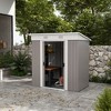 Outsunny Metal Garden Shed, Backyard Tool Storage Shed with Dual Locking Doors, 2 Air Vents and Steel Frame - 3 of 4