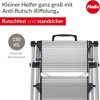 Hailo Folding Step Stool, 2 Collapsible Non-Slip Steps with Aluminum Frame and Rubber Feet for Garage, Home and Kitchen, MK80, Silver/Black - 2 of 4