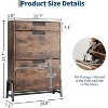 Acekool Vintage Shoe Cabinet - Narrow Entryway Organizer with 2 Flip Drawers & Top Storage Compartment for Hallway or Living Room - 2 of 4