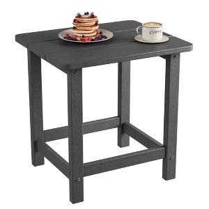 Square HDPE Outdoor Side Table - Durable Adirondack Style Patio Side Table for Beach, Porch - Weather-Resistant and Easy to Assemble - 1 of 4