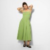 Women's Dropped Basque Waist Midi A-Line Dress - Wild Fable™ Green - 2 of 3