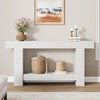 Console Table for Entryway, Entry Accent Table for Living Room, Long Console Table with Storage, 2-Tier Farmhouse Hallway Table - 2 of 4