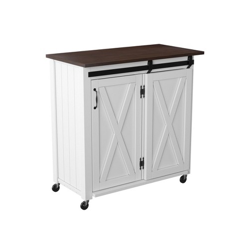 Eleanor Stainless Steel Top Kitchen Island - Shop Traditional