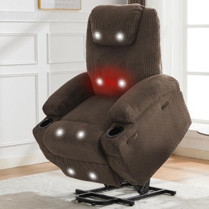 Electric Power Lift Recliner Chair for Elderly Power Lift Reclining Sofa for Living Room with Massage & Heat,Side Pockets and 2 Cup Holders - 1 of 4