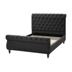 Deirdre Upholstered High-end beds  Lighted Sleigh Platform Bed with Headboard and Footboard | ARTFUL LIVING DESIGN - 1 of 4