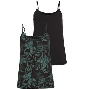 Women's 2 Pk Ruched Tank Tops - LASCANA - 1 of 4