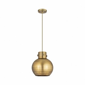 Newton Sphere - 1 Light Pendant with Metal Shade In Industrial Style-11.13 Inches Tall and 10 Inches Wide - 1 of 1