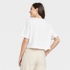Women's Boxy Elbow Sleeve Cropped T-Shirt - A New Day™ - image 2 of 3
