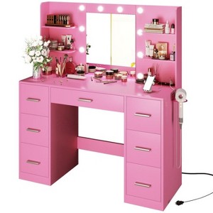 LACOO 43" Makeup Vanity with Mirrorand Adjustable Lights - 1 of 4
