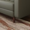 Tree City- 58" Upholstered Mid-Century Modern Faux Leather Square Arm Sofa Loveseat - 4 of 4