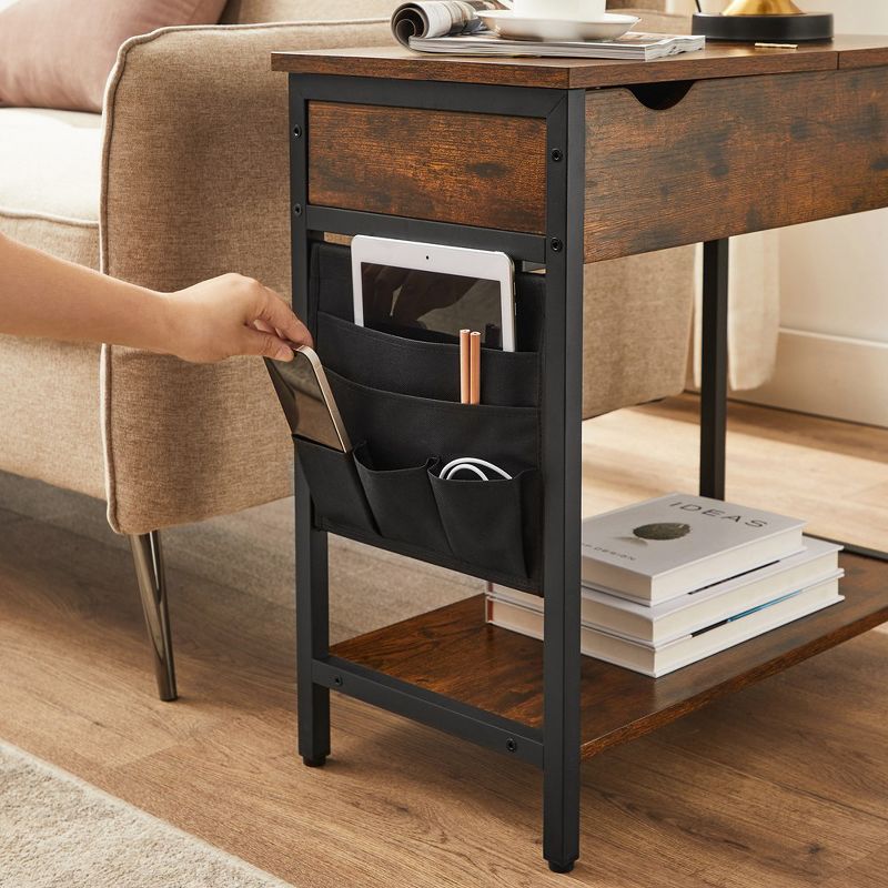 VASAGLE Side Table End Table with USB Ports and Outlets, Nightstand with Charging Station, 5 of 7