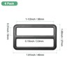 Unique Bargains Zinc Alloy Durable Multipurpose Tri Glide Metal Buckles for Bags 6 Pcs - 3 of 4