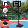 Teenagers Portable Basketball Hoop Height Adjustable Basketball Hoop Stand 7.5ft - 10ft with 44 Inch Backboard and Wheels for Adults Teens - 3 of 4