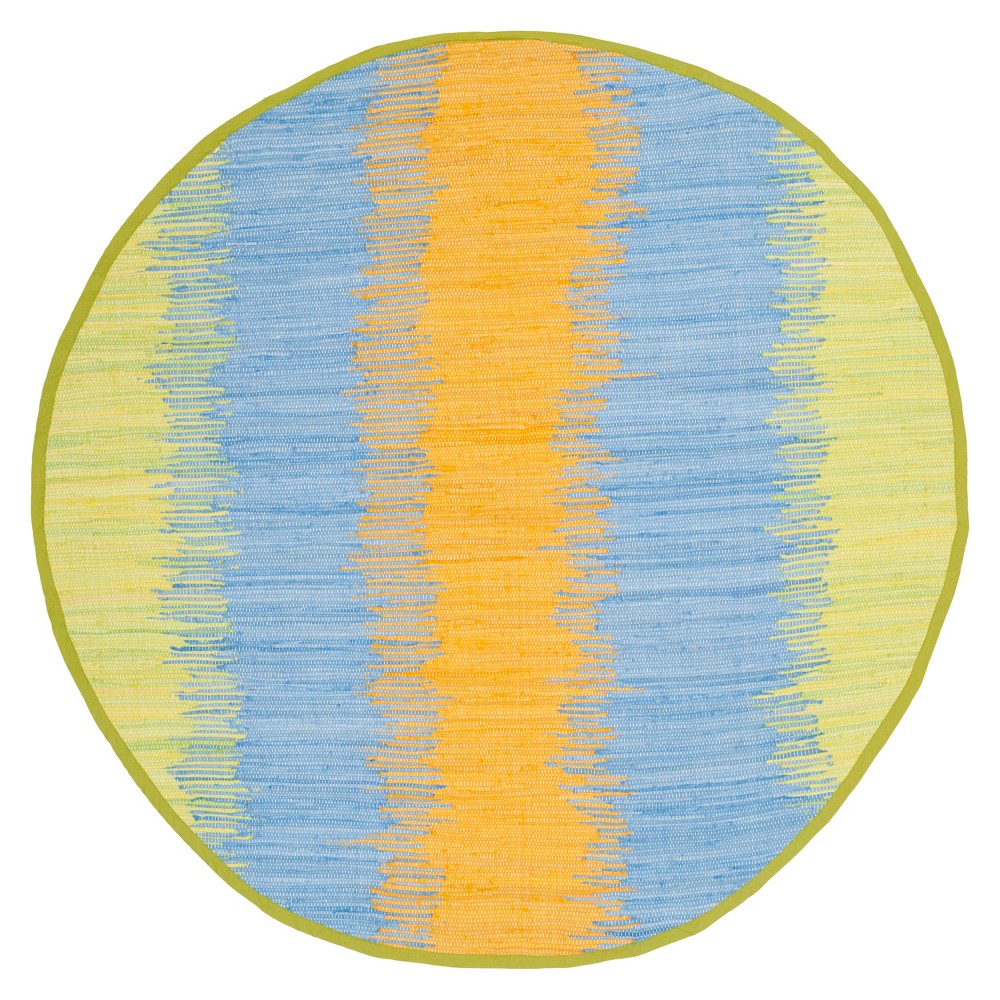 Coletta Flatweave Area Rug - Green / Gold (4' Round) - Safavieh