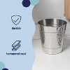 happimess Riley Modern Classic Hammered Steel Accent 2-Gallon Wastebasket - 3 of 4